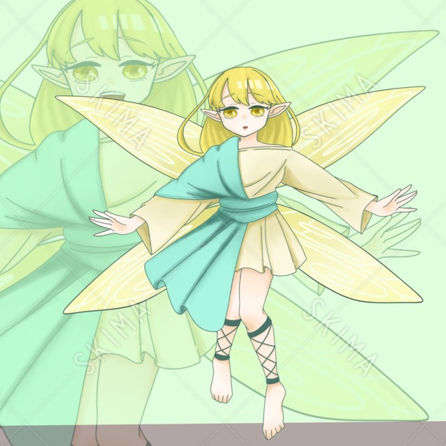 光の妖精【表情差分５種】