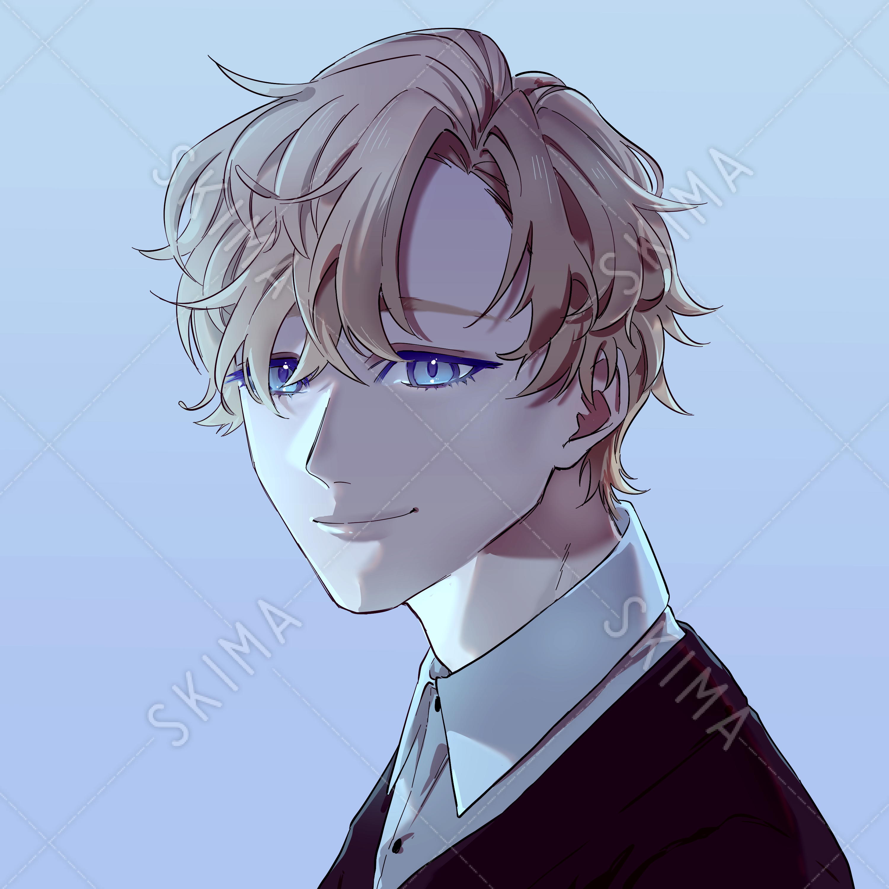 値下げ Snsアイコン 金髪碧眼男性 スキマ スキルのオーダーメイドマーケット Skima