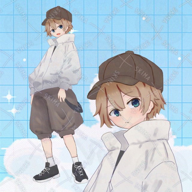 【差分6種】キャスキャットを被った少年