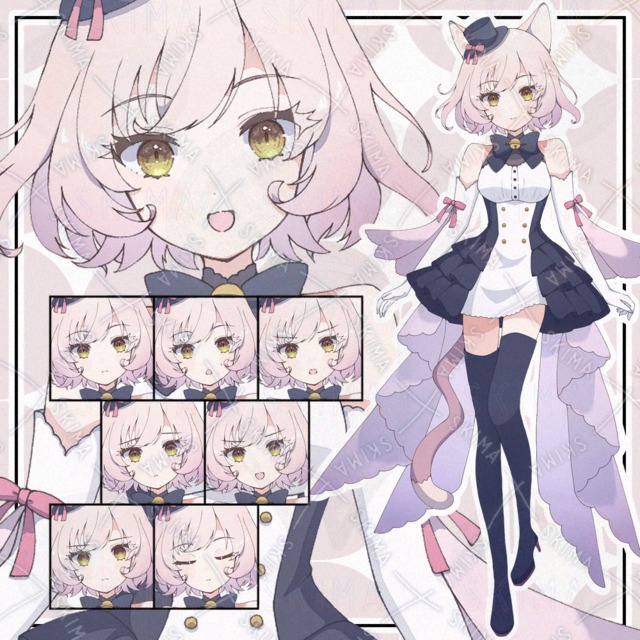 【adopt】猫耳ドレスの人【表情9種＋耳しっぽ差分】