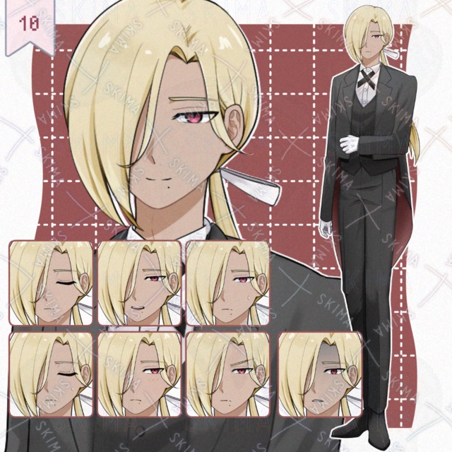 adopt. 執事風な男性キャラクター【表情9種】