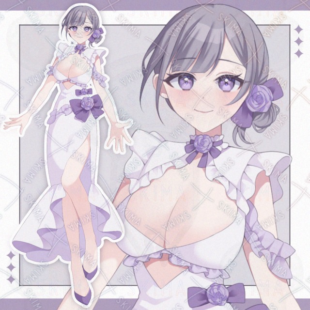 薔薇とドレスのお姉さん