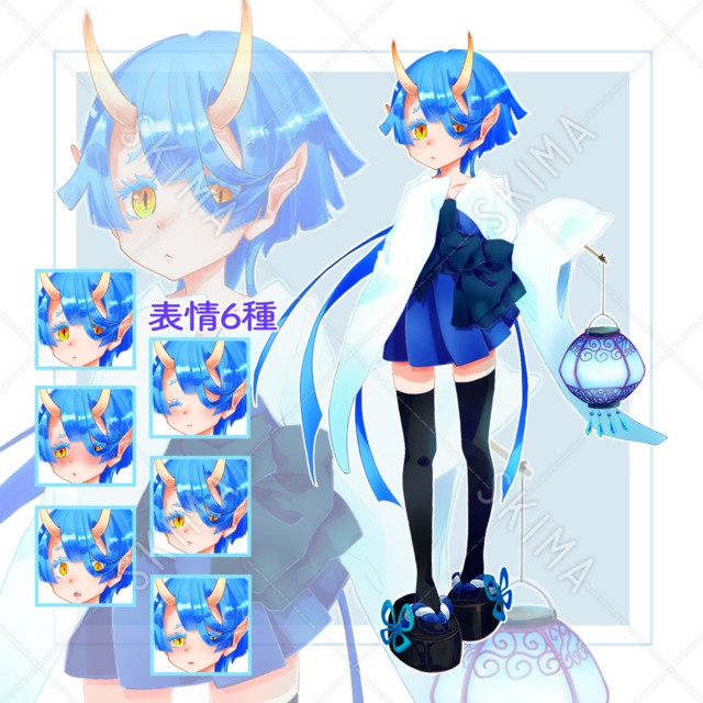 【Adopt】おにの子(表情差分６種)【商用可】