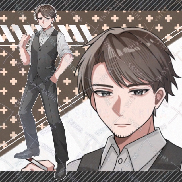 adopt.81 顎髭スーツの男性【表情全5種】