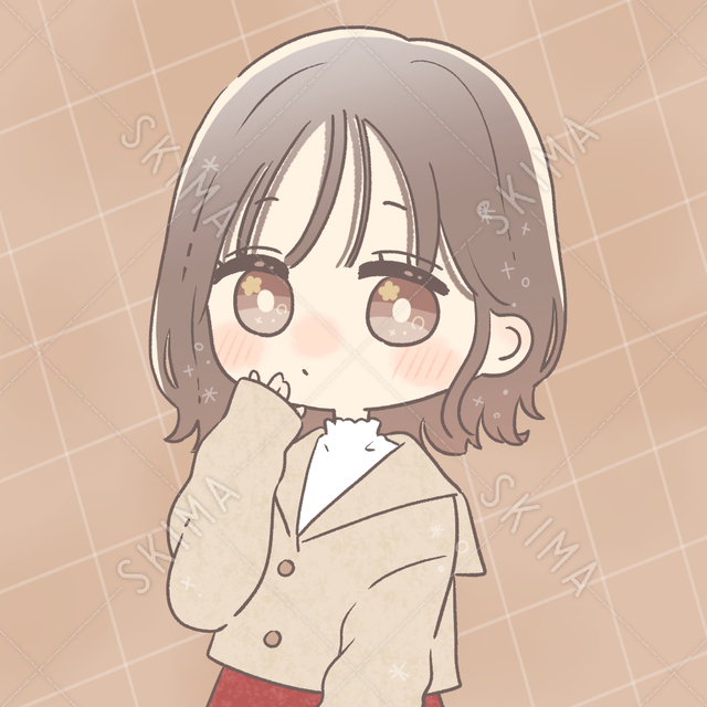 セーラーカーディガンを着た女の子アイコン