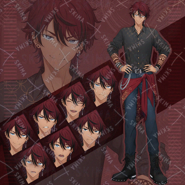 ◆opt - 男性 (表情7種・酒呑童子モチーフ)