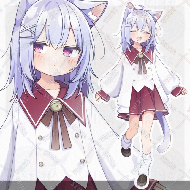 ジト目のブカブカ服ネコミミの女の子