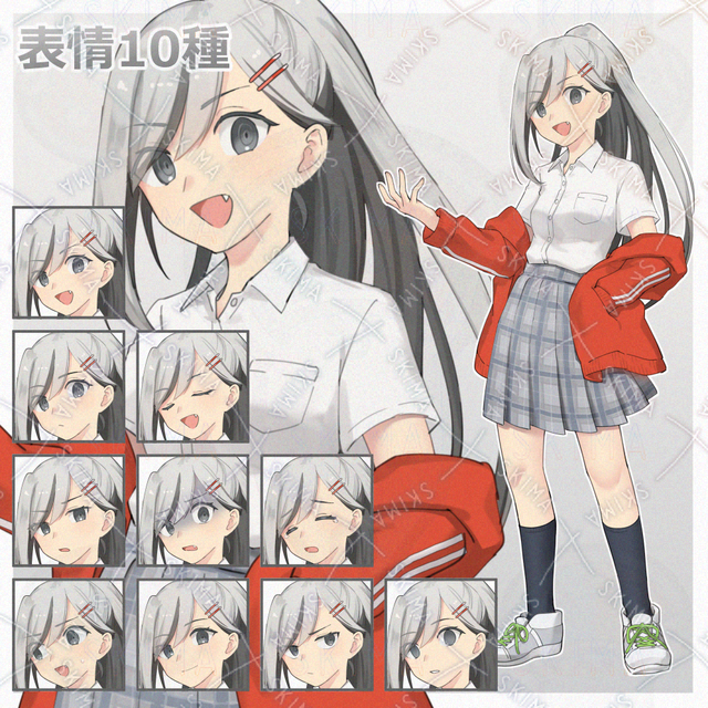 【表情10種】女子生徒