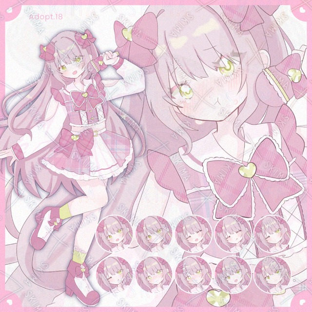 【表情10種】アイドルの子【Adopt18】
