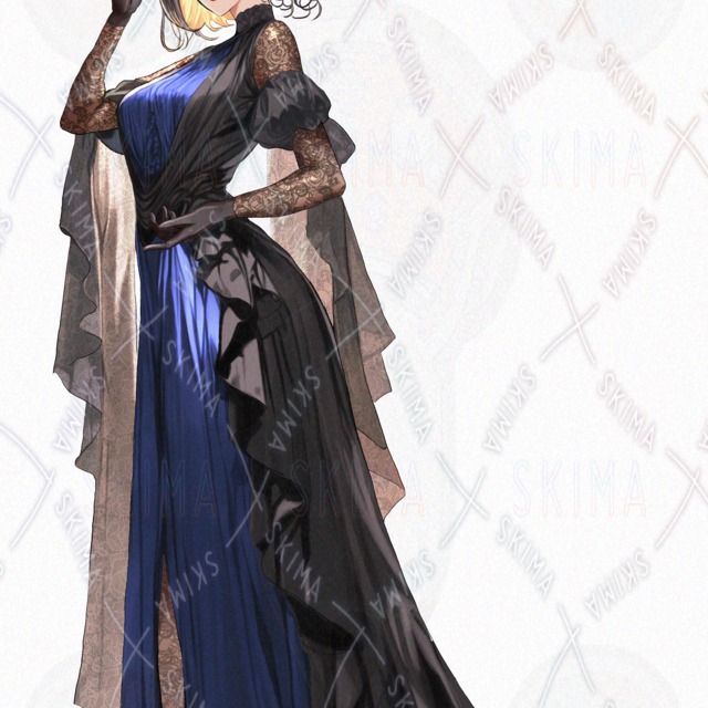 Woman in blue dress 的商品圖片第 2 張