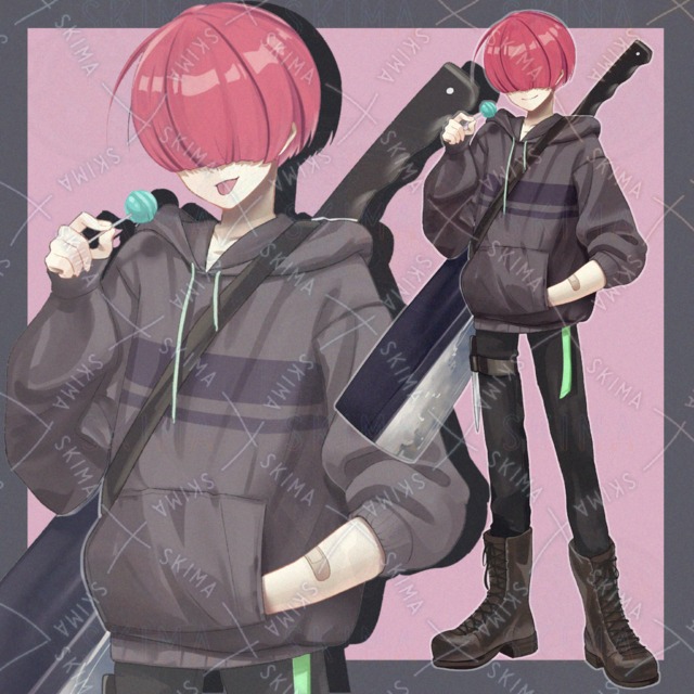 メカクレ男性