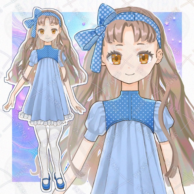 少女　表情6種