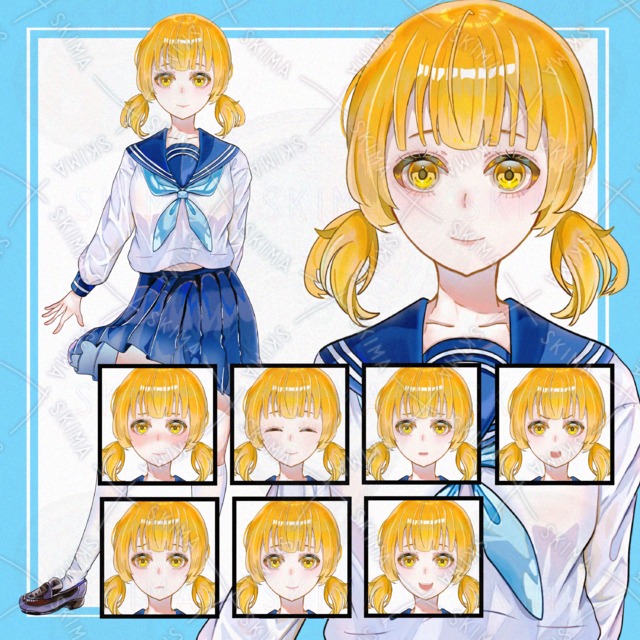 【表情7種】Adoptセーラー女子
