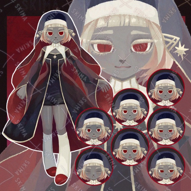 【表情7種】褐色肌シスター風女の子【Adopt04】