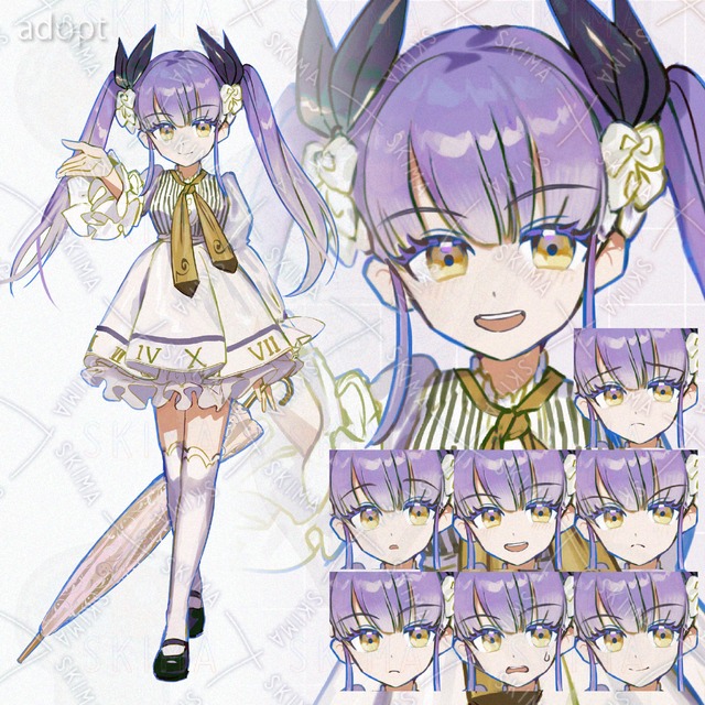 【表情差分7種類】ツインテールの少女