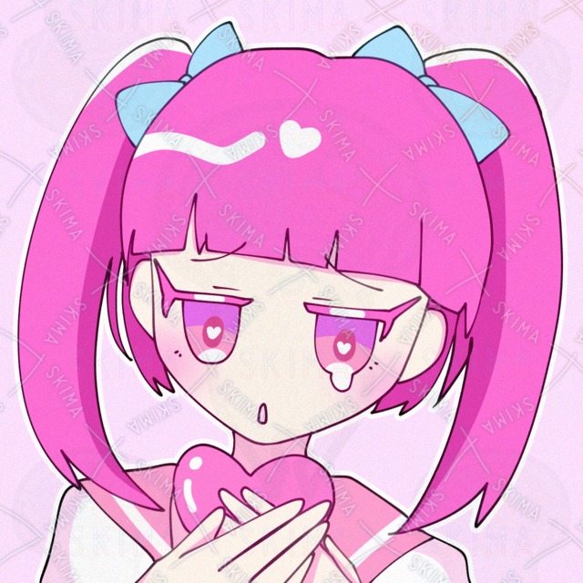 【SNSアイコン】ピンク髪セーラー服の女の子