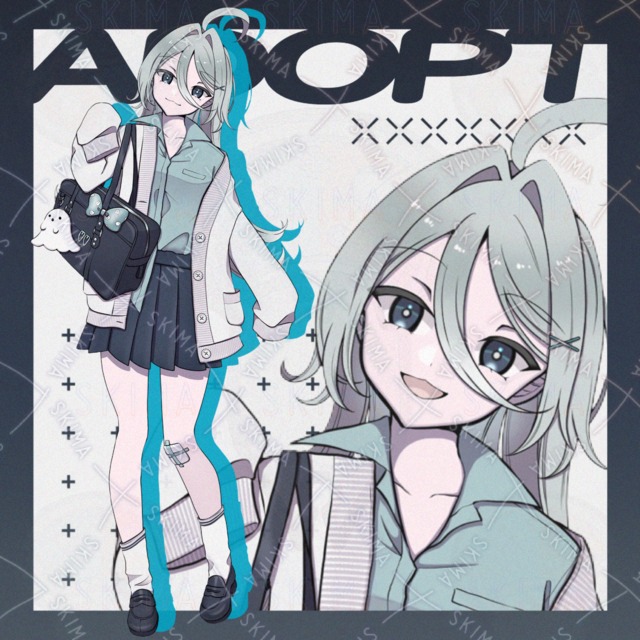 おばけのキーホルダー/オカルト部/女子高生/制服【表情10種類】