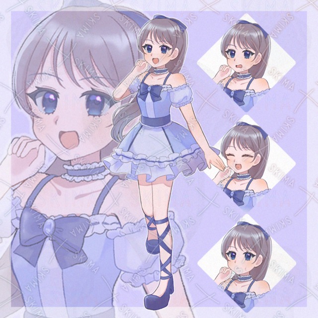 【全身立ち絵】アイドルの女の子