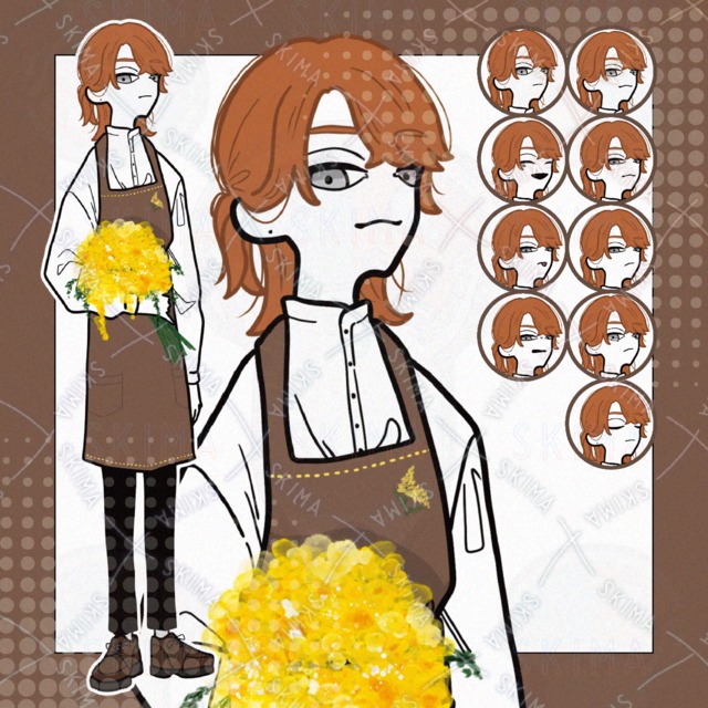 花屋の青年【表情差分9種類】
