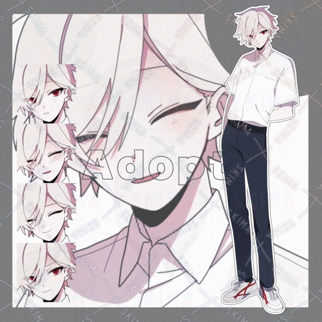 Adopt28　TRPG全身立ち絵[表情差分/全5種]