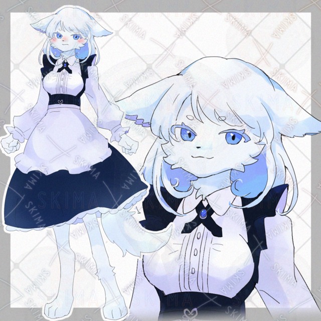 獣人メイドちゃん【表情9種類】