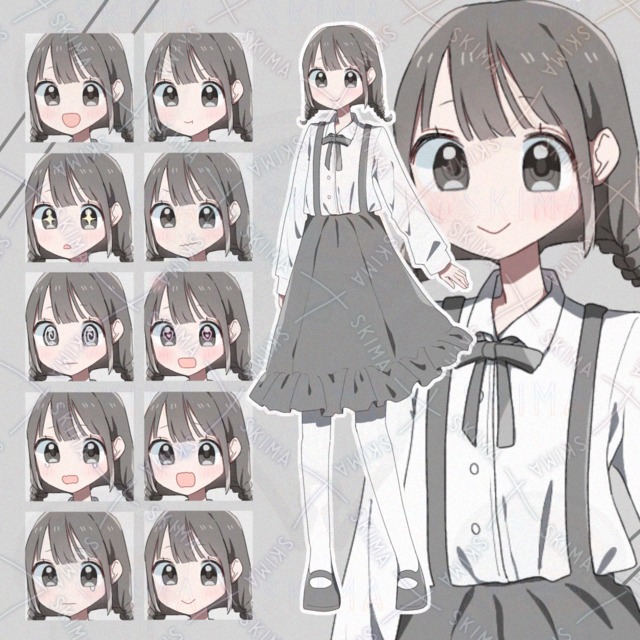 三つ編みの子