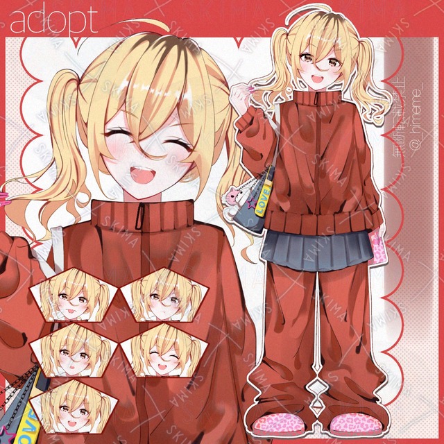 【Adopt】ジャージを着た金髪ツインテギャル