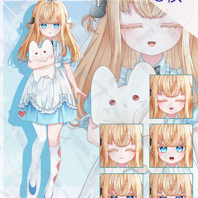 アリス風 少女（表情6種）