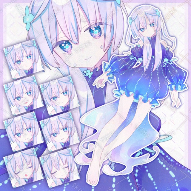 【adopt】少女キャラクター立ち絵【表情差分7種】
