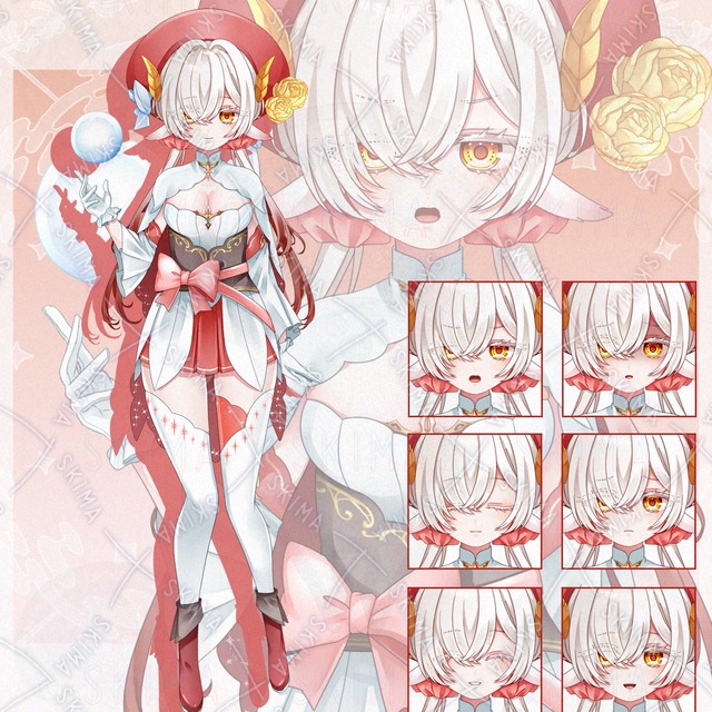 魔術師 角 少女（表情7種）