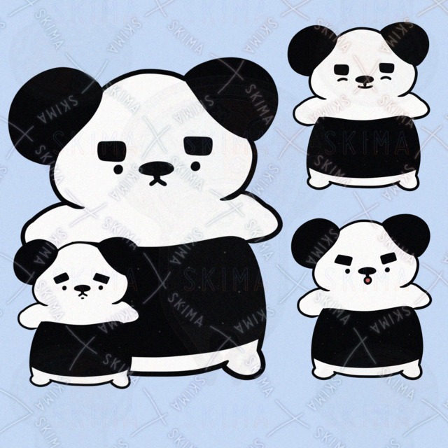 おにぎりをやどすくま（表情4種類）