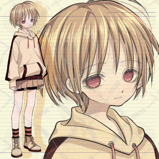 【表情7種】ベージュの女の子