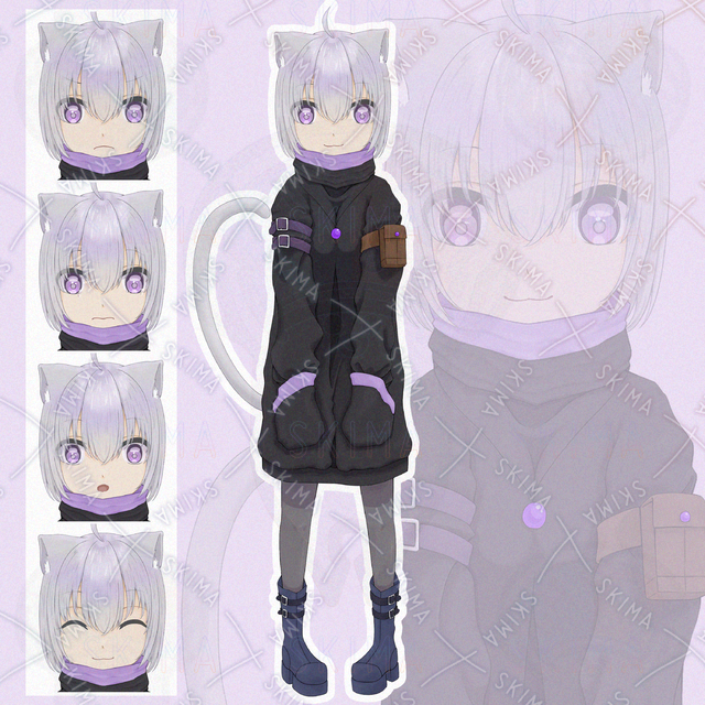 女の子立ち絵(表情差分5種類)