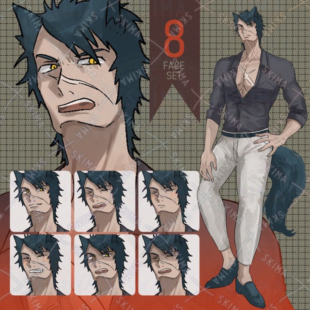 【表情差分8枚】狼人間