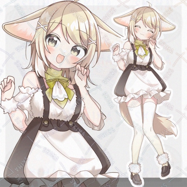 大きな垂れ耳のフェネックちゃん