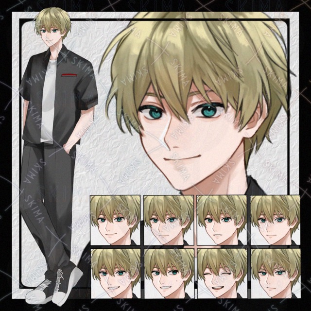 【Adopt】金髪の青年【表情差分8種】