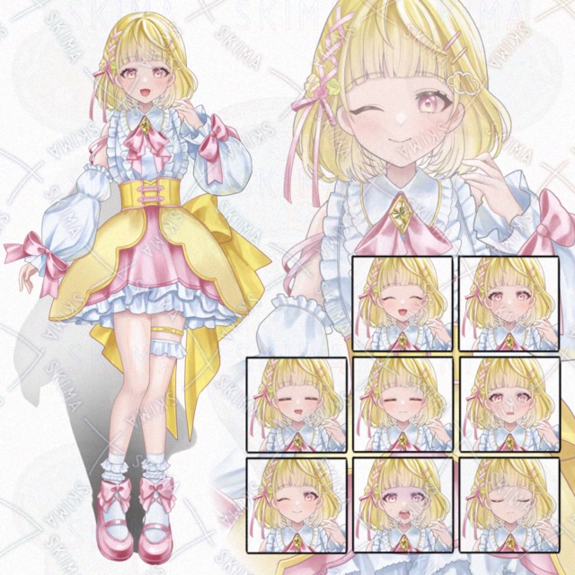 パステルカラーの女の子