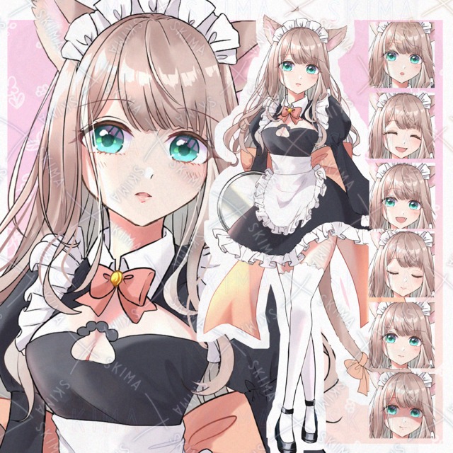 猫耳メイドさん♦表情差分６種つき