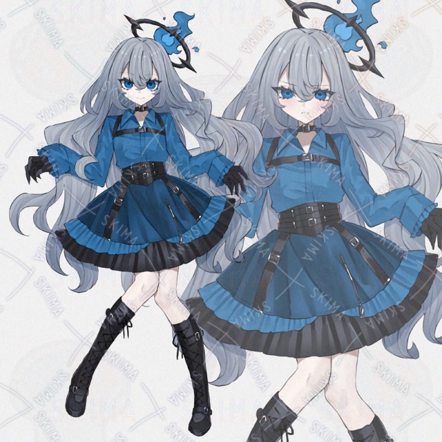 女の子全身立ち絵【表情差分9種】