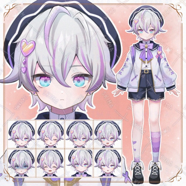 紫の少年【表情全１０種】