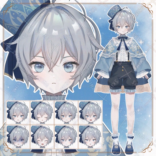 グレー髪の少年【表情全１０種】