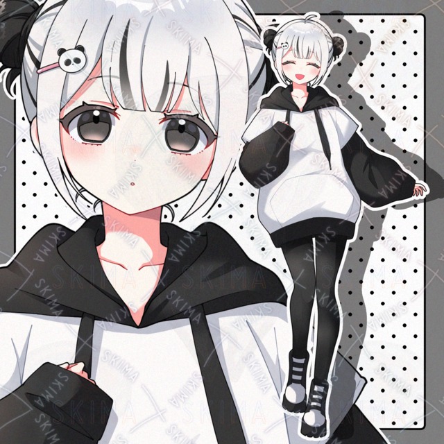 パンダの女の子(表情8種)