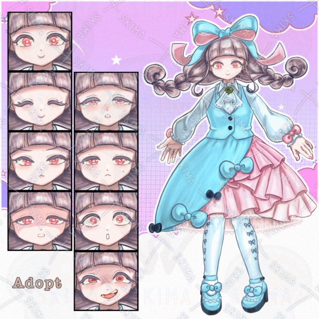 表情8種　メルヘンな少女【adopt】