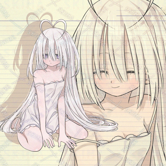 【表情7種】白い女の子