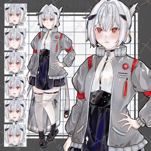 【表情6種】Adoptかわいい女の子