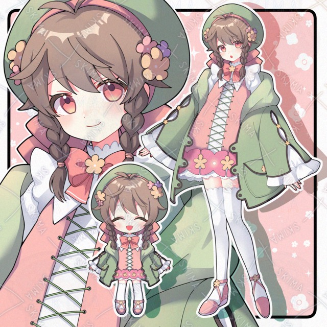 お花の女の子(表情8種＋SD)