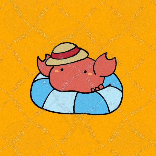 夏をエンジョイするカニ