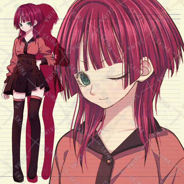 【表情7種】赤髪の女の子