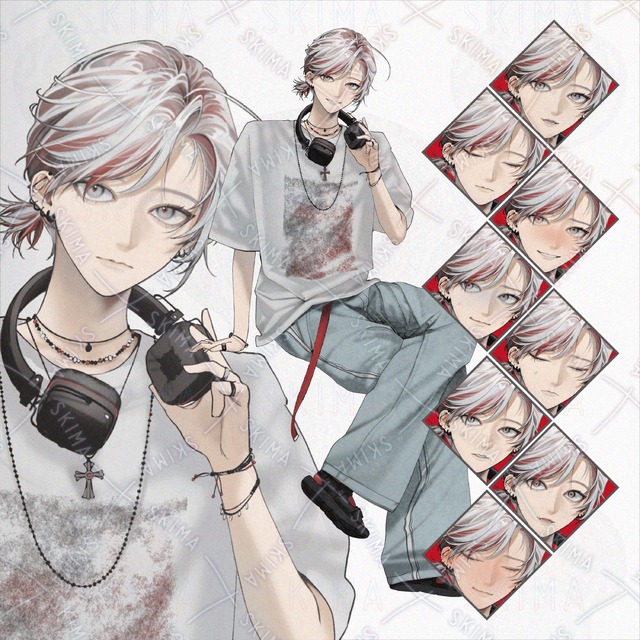 No.7 カジュアル白髪男性
