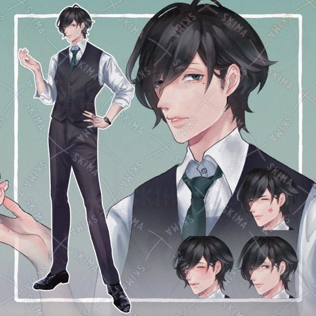 スリーピースの男性